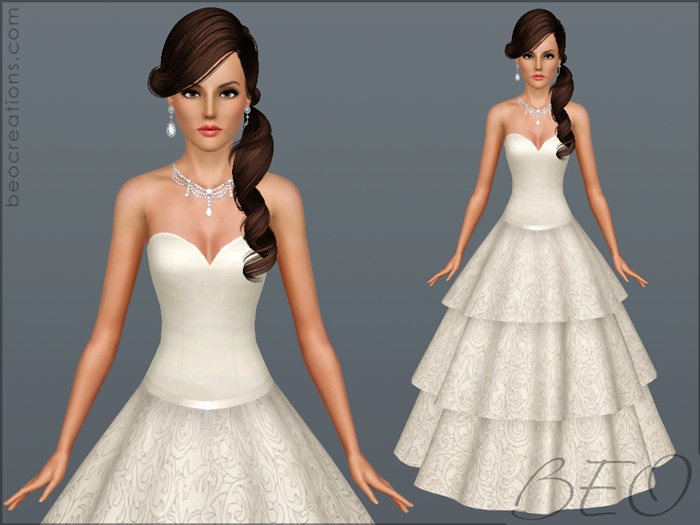 Wedding dress 21 for Sims 3 by BEO